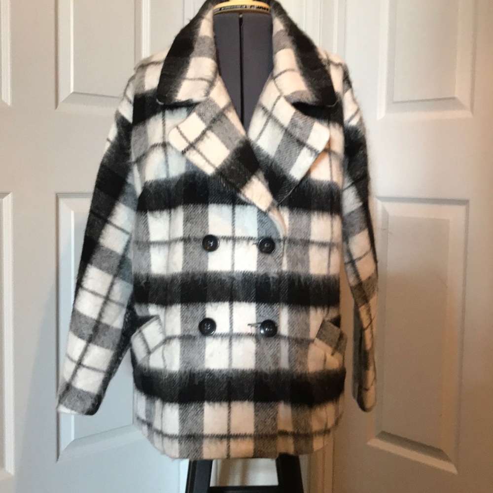 Ladies Coat Size Large Double Breasted Pea Jacket
